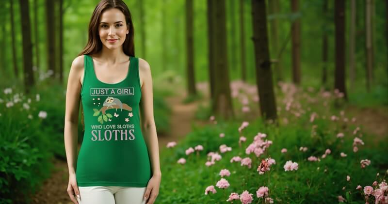 dámské tílko s lenochodem